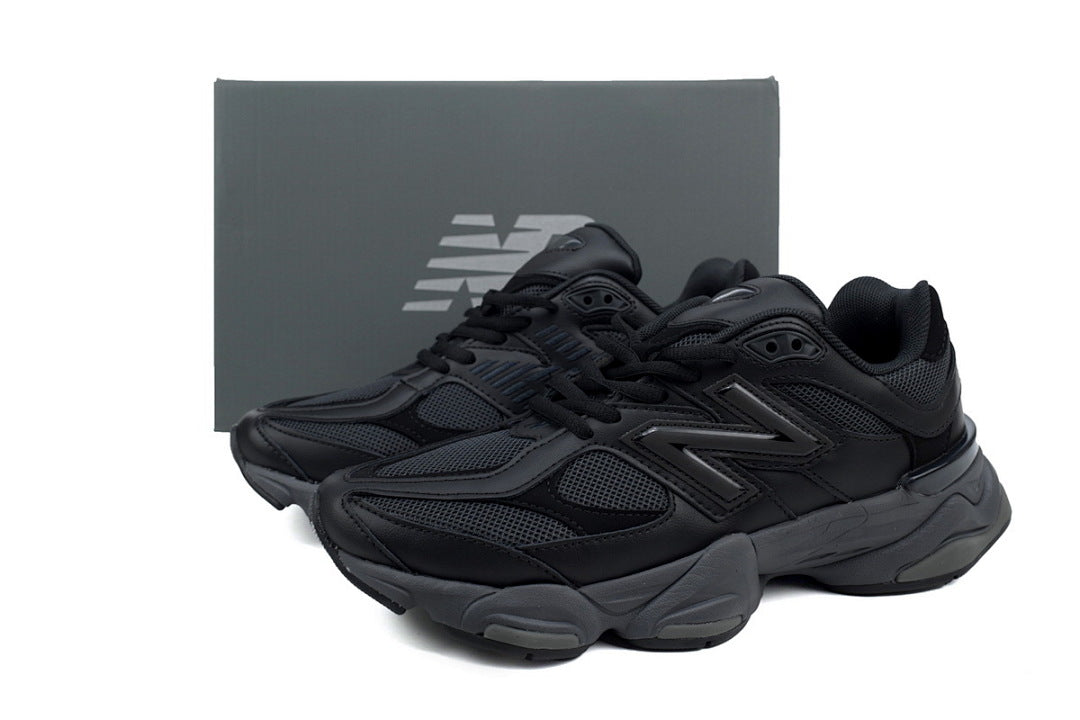 New Balance 9060 U9060NRI Triple Black Chunky Sneakers | Women's & Men's Casual Shoes