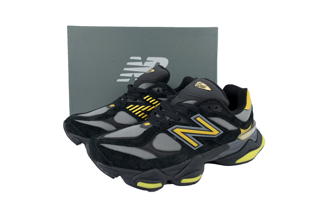 New Balance 9060 Black Yellow U9060TRZ Women's & Men's Retro Chunky Sneakers