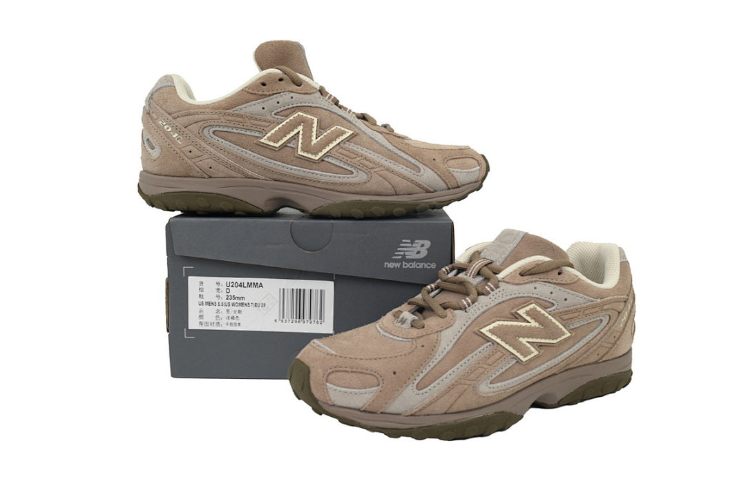 New Balance 204L 'Mushroom Arid Stone' U204LMMA Women's & Men's Tan Retro Low-Top Sneakers