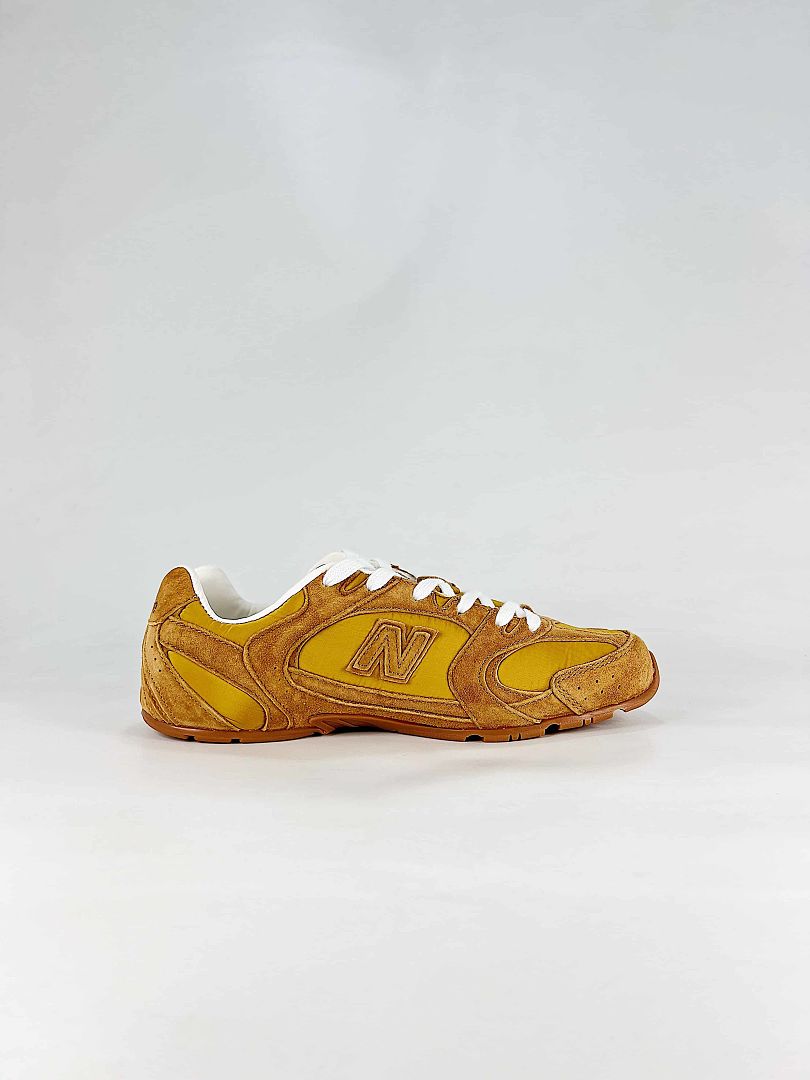 Miu Miu x New Balance 530 Mustard Yellow Tan Retro Low Top Sneakers Women Men