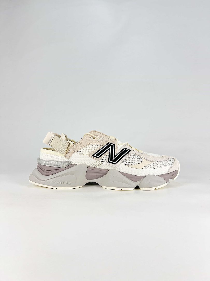 New Balance 9060 U90609IH Cream Grey Chunky Mesh Slingback Sneakers for Women and Men