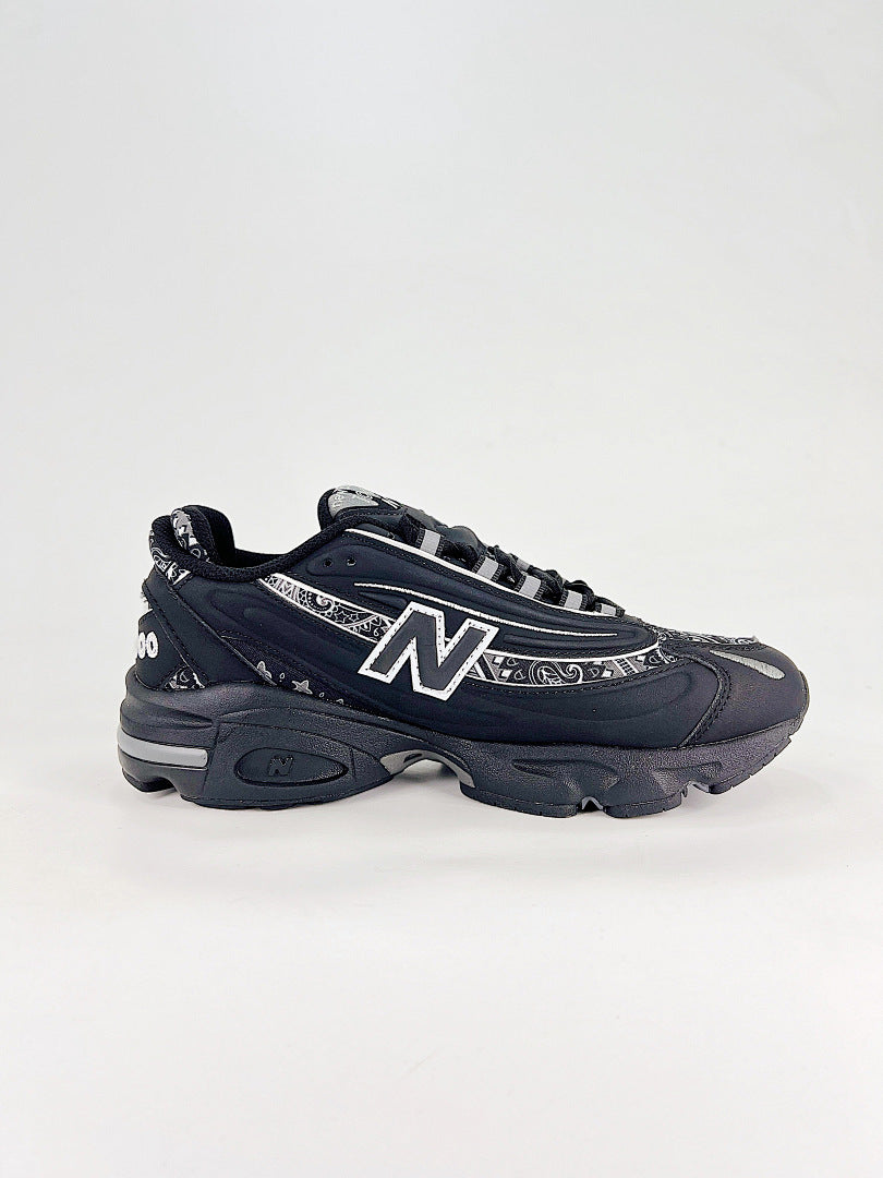 New Balance 1000 Black Paisley Chunky Sneakers Retro Y2K Low Top Shoes Women Men