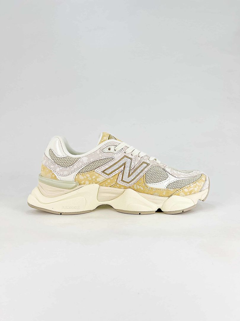 New Balance 9060 U90604VW Cream Yellow Retro Chunky Mesh Sneakers for Women and Men