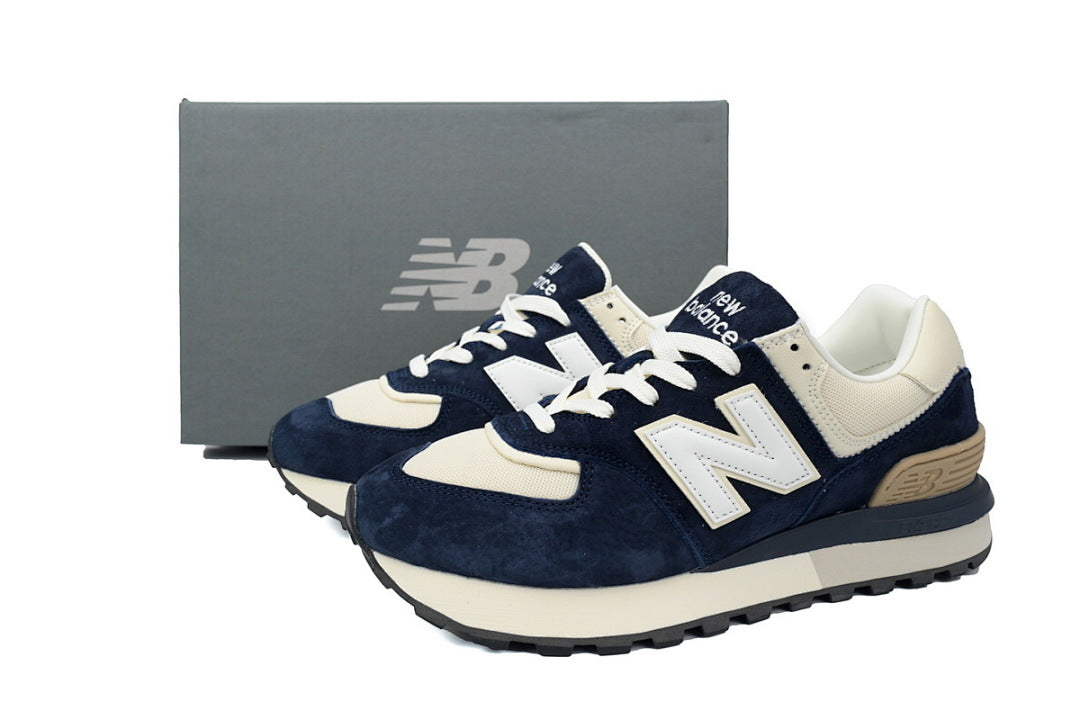New Balance 574 Legacy U574LGRN Navy White Retro Sneakers | Women's & Men's Casual Shoes