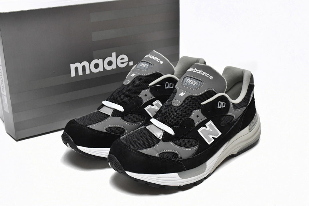 New Balance 992 Black Grey M992EB Retro Sneakers Women Men