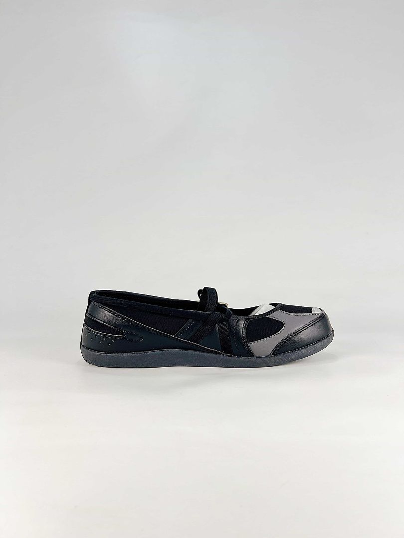 New Balance Flat Breeze SD2601BK Black Silver Mary Jane Ballet Sneakers for Women and Men