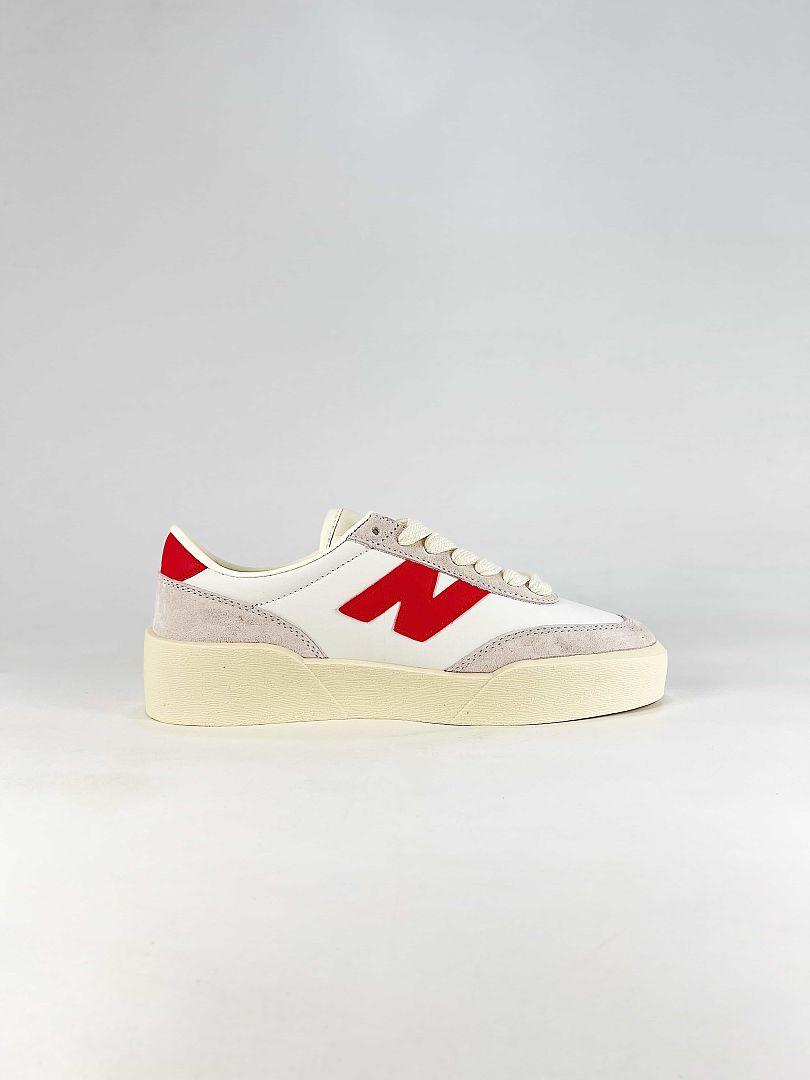 New Balance 750 U7507JH White Red Platform Retro Casual Sneakers for Women and Men