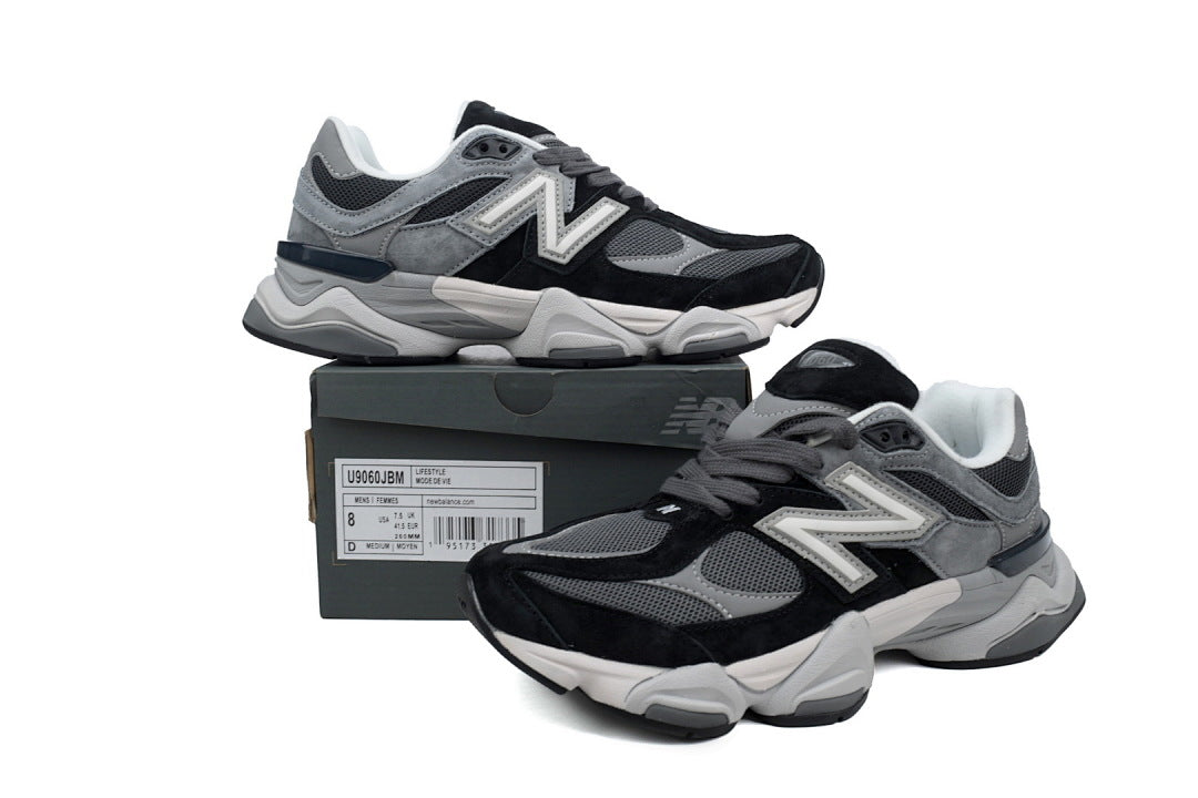 New Balance 9060 'Dark Grey' U9060JBM Women's & Men's Black & Grey Retro Chunky Sneakers