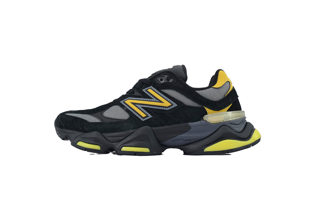 New Balance 9060 Black Yellow U9060TRZ Women's & Men's Retro Chunky Sneakers