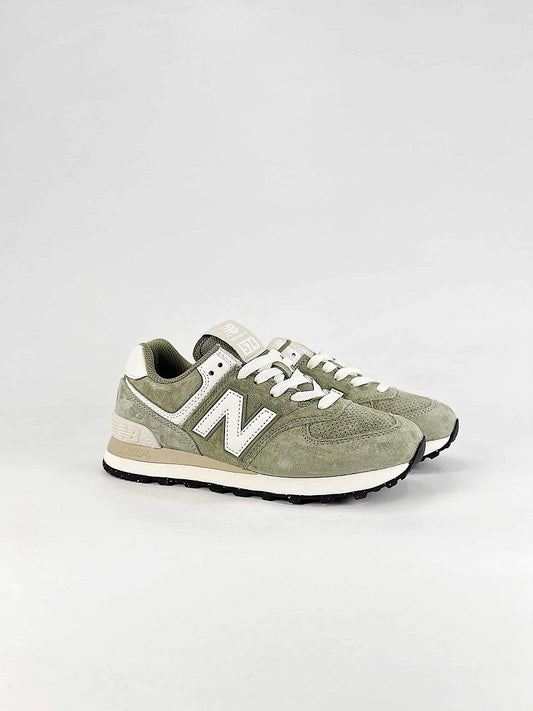 New Balance 574 U574GCE Womens Mens Olive Green Retro Casual Sneakers