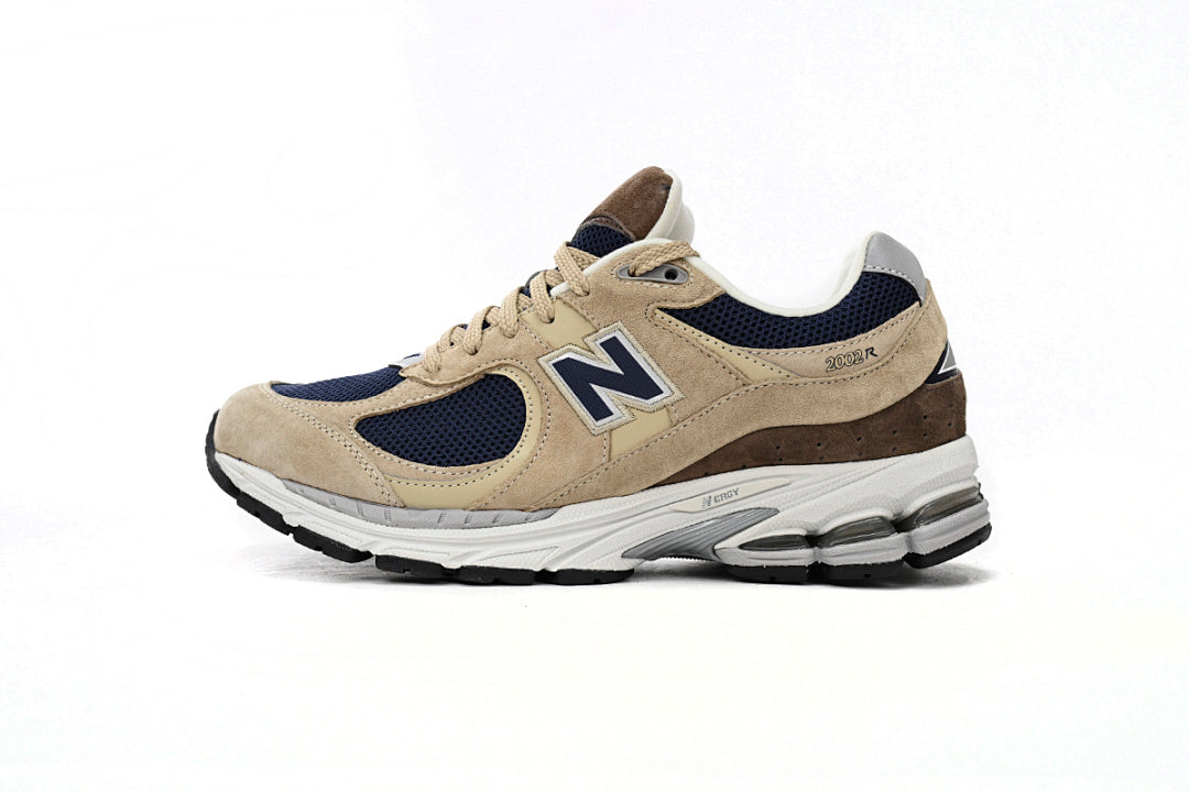 New Balance 2002R M2002R5 Women's Men's Khaki Navy Retro Runner Sneakers