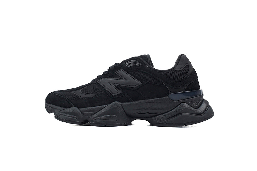 New Balance 9060 Triple Black U9060BPM Women's & Men's Retro Chunky Sneakers