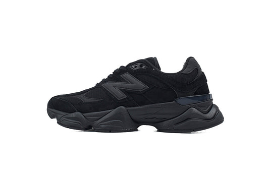 New Balance 9060 Triple Black U9060BPM Women's & Men's Retro Chunky Sneakers