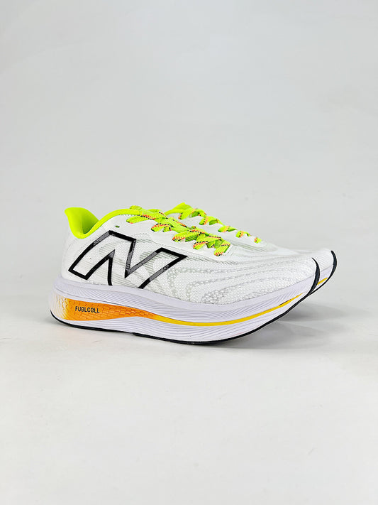 New Balance FuelCell Elite v3 MRCXCA3 White Neon Yellow Running Shoes Womens and Mens
