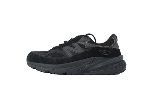 New Balance 990v6 U990BB6 Triple Black Low Top Retro Sneakers Women Men