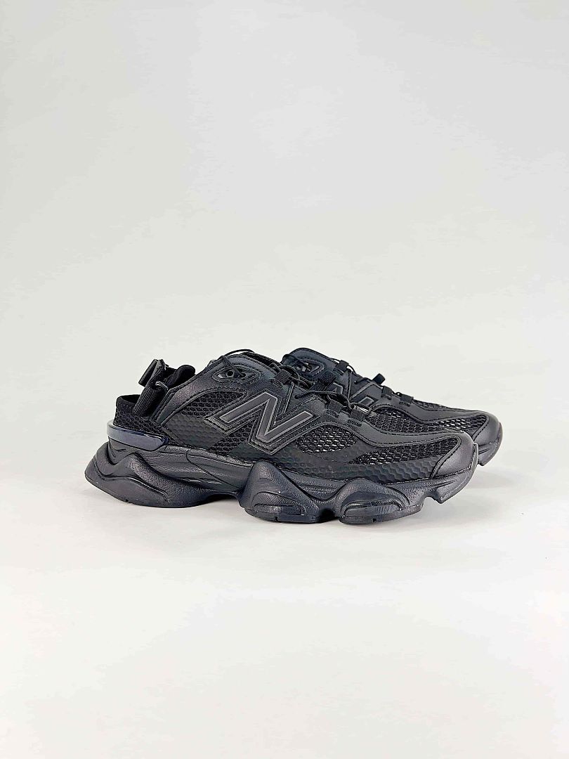 New Balance 9060 U90604SC All Black Mesh Retro Chunky Sneakers for Women and Men
