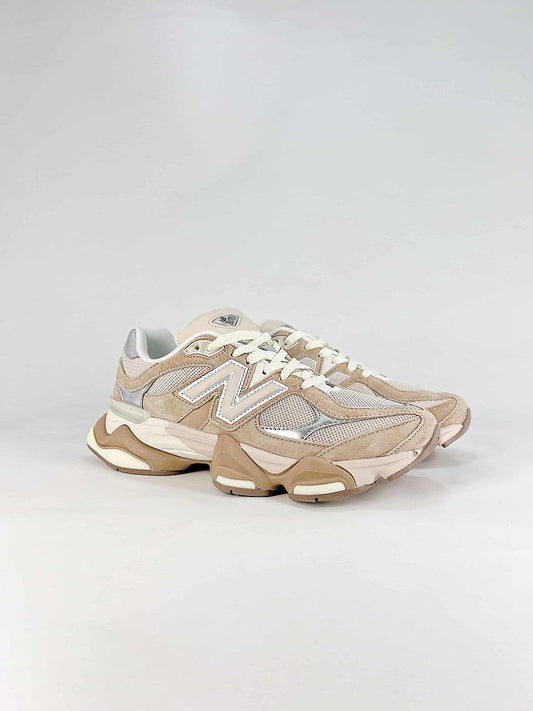 New Balance 9060 U9060ERM Beige Cream Silver Retro Chunky Sneakers for Women and Men