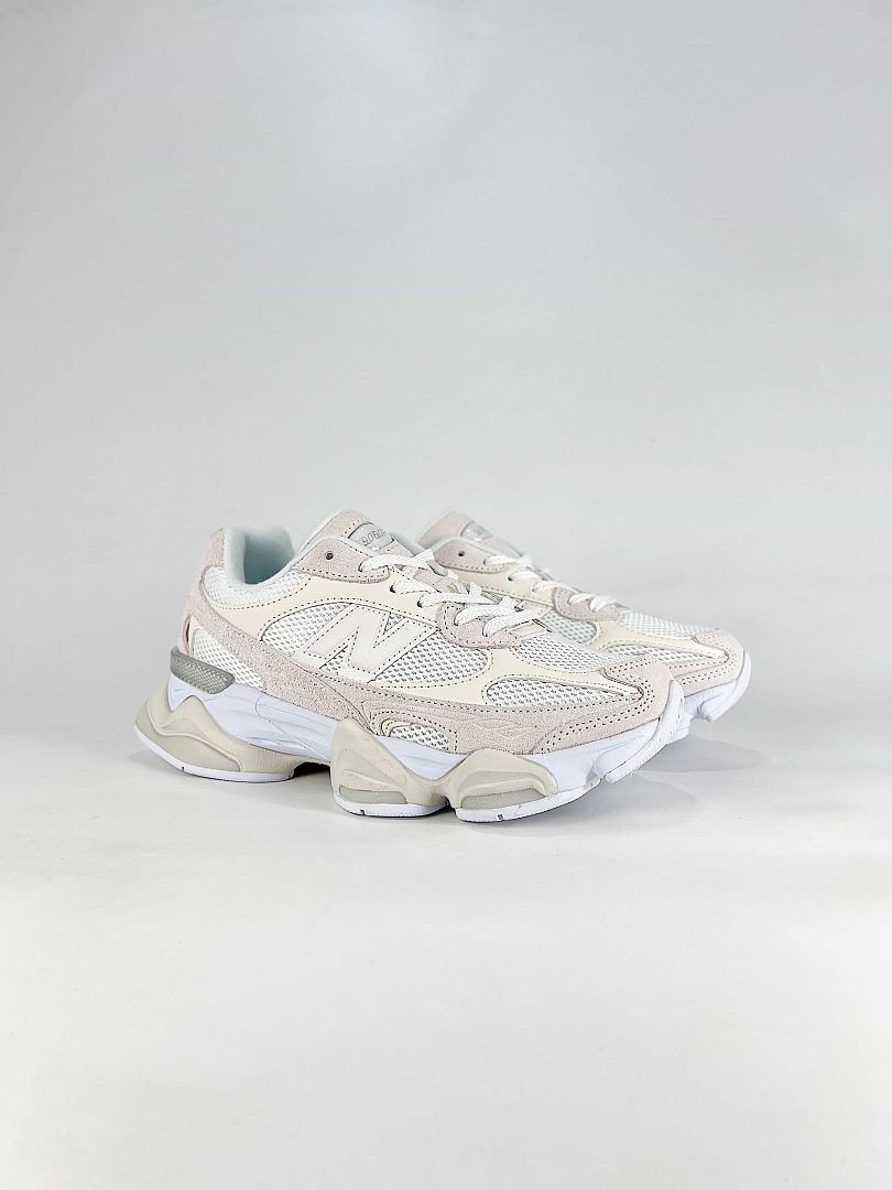 New Balance 9060 U90604RL Cream White Mesh Chunky Retro Sneakers for Women and Men