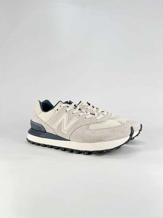 New Balance 574 U574LGWG Womens Mens Light Grey Cream Retro Casual Sneakers