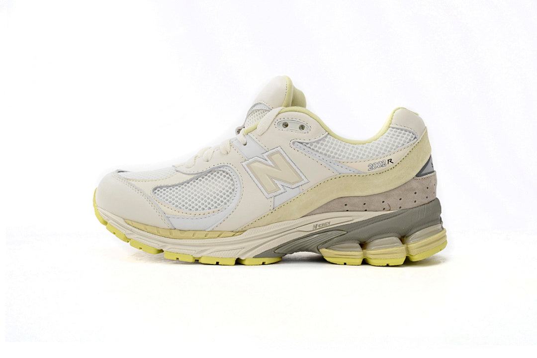 New Balance 2002R M2002RA1 Cream Light Yellow Womens Mens Retro Mesh Sneakers
