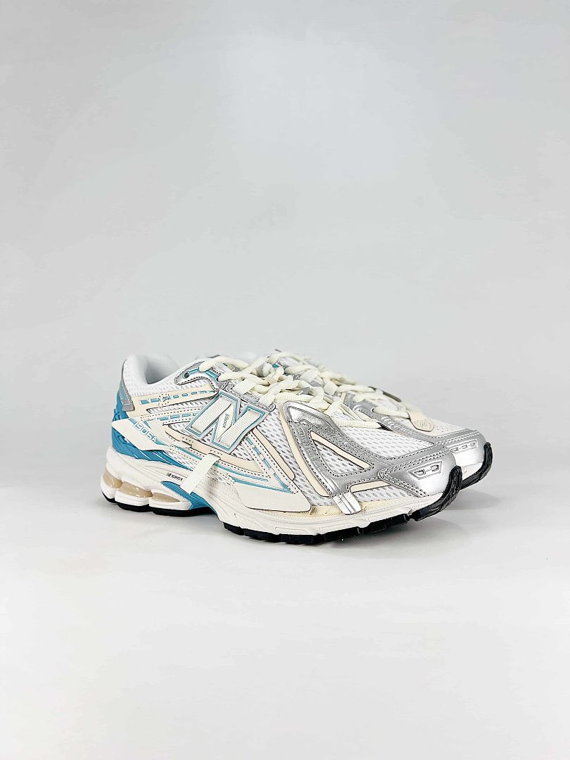 New Balance 1906 White Silver Teal Womens Mens Deconstructed Retro Mesh Sneakers