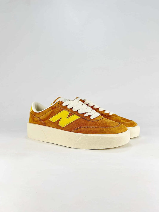 New Balance 750 U7504HH Brown Yellow Platform Retro Casual Sneakers for Women and Men