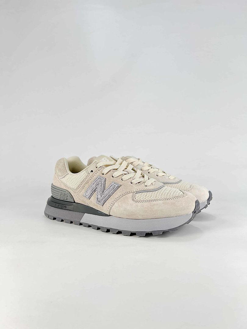 New Balance 574 U574LGAF Womens Mens Cream Grey Retro Casual Sneakers