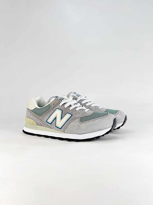 New Balance 574 U574BA2 Grey Green Cream Womens Mens Retro Mesh Sneakers