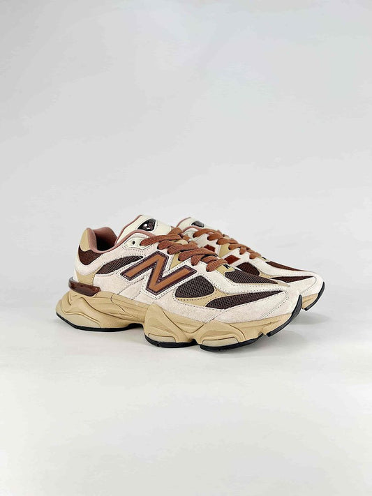 New Balance 9060 U90603O7 Cream Brown Beige Retro Chunky Sneakers for Women and Men