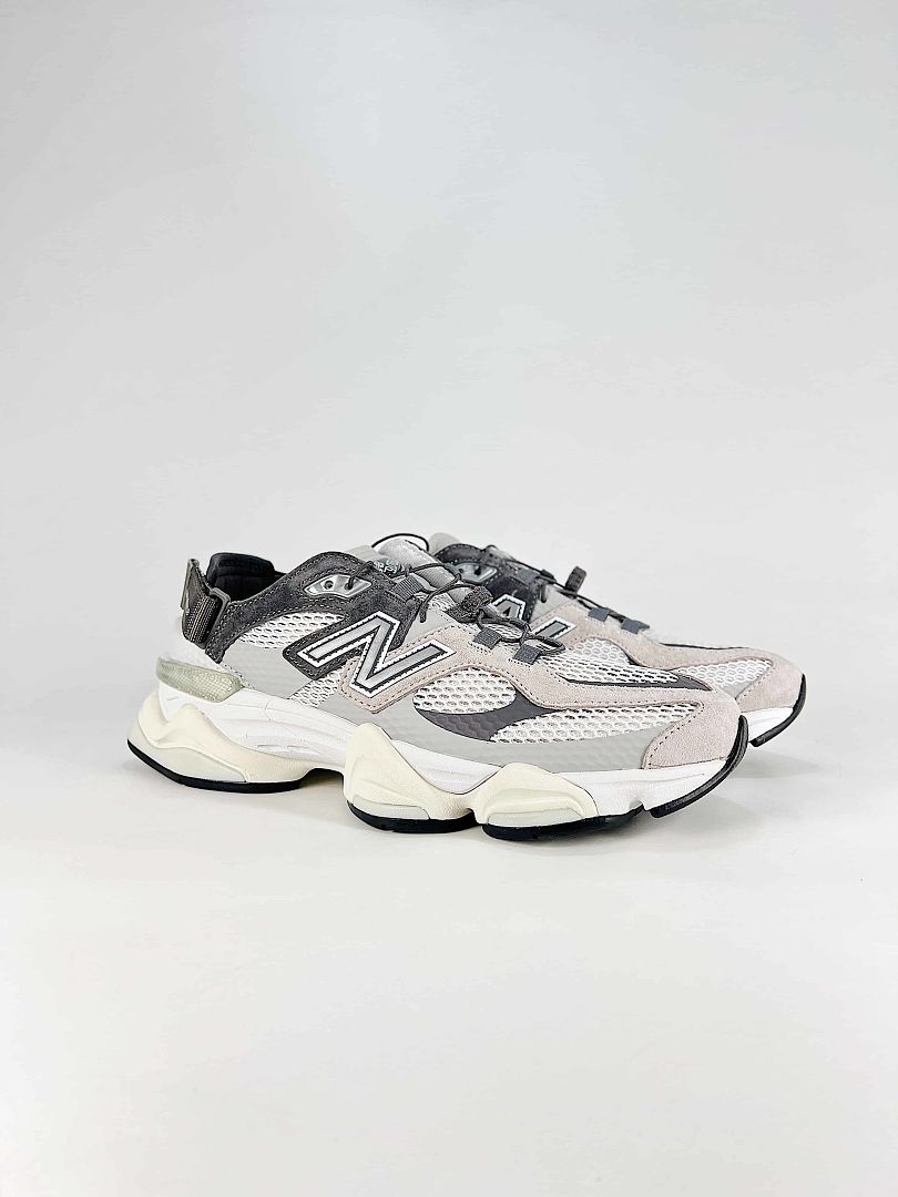 New Balance 9060 U90603FA White Grey Mesh Mule Chunky Sneakers for Women and Men