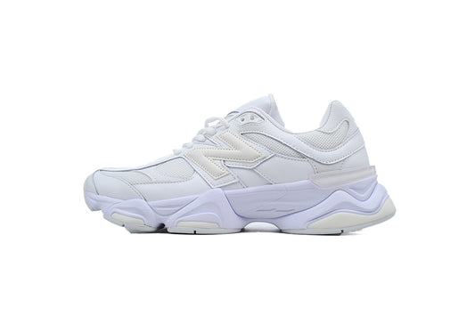 New Balance 9060 Triple White U9060NRJ Women's Men's Retro Chunky Sneakers