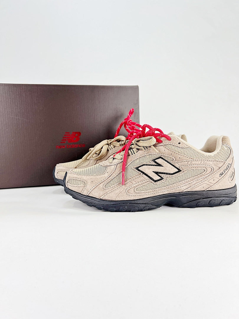 New Balance 204L Beige Black Low Profile Retro Sneakers Women Men