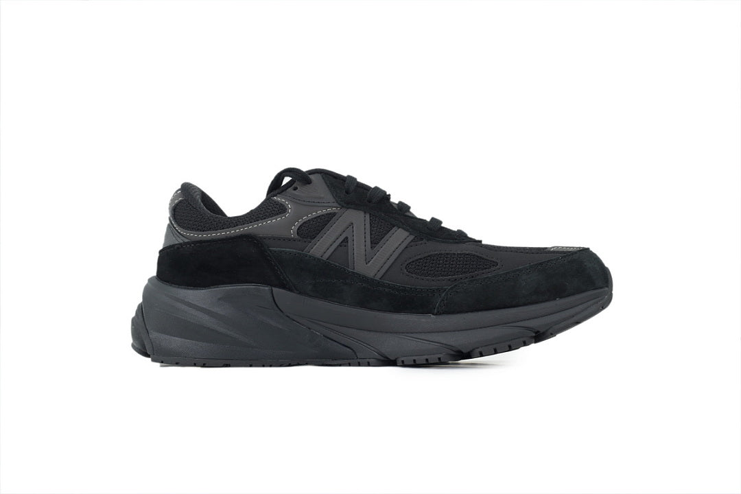New Balance 990v6 U990BB6 Triple Black Low Top Retro Sneakers Women Men