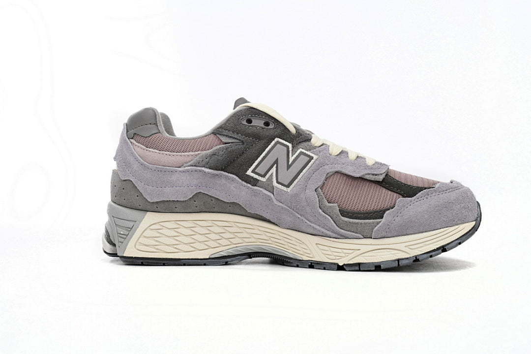 New Balance 2002R M2002RDY Purple Grey Womens Mens Retro Distressed Mesh Sneakers