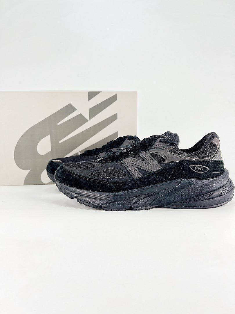 New Balance 990v6 U990BB6 Black Grey Retro Low Top Lifestyle Sneakers Women Men