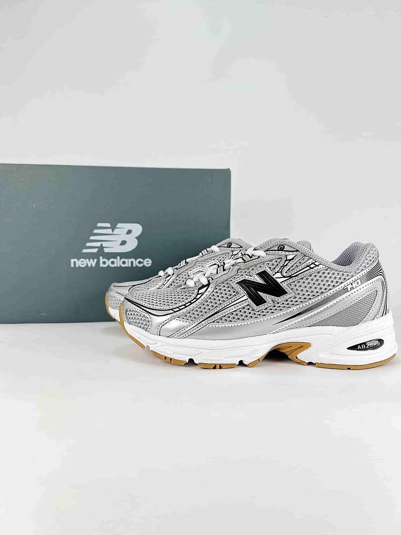 New Balance 740 U740GB2 Silver Grey Black Retro Mesh Sneakers for Women and Men