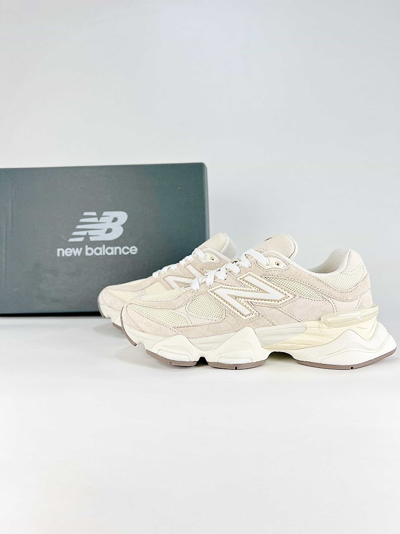 New Balance 9060 U906029Y Cream Beige Retro Chunky Sneakers for Women and Men