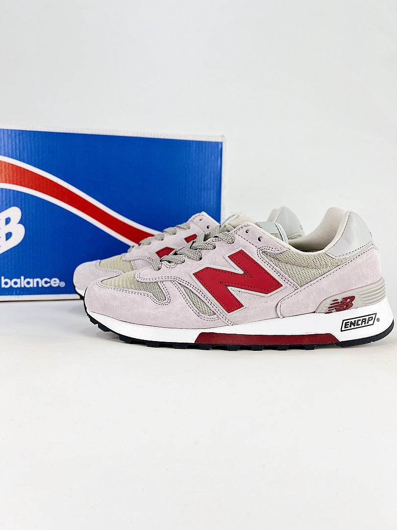 New Balance 1300 JP Grey Red Retro Casual Sneakers for Women and Men