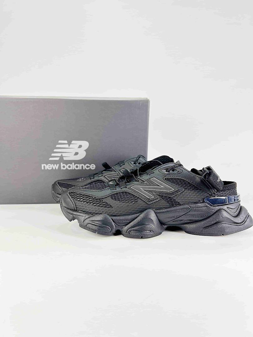 New Balance 9060 U90604SC All Black Mesh Retro Chunky Sneakers for Women and Men