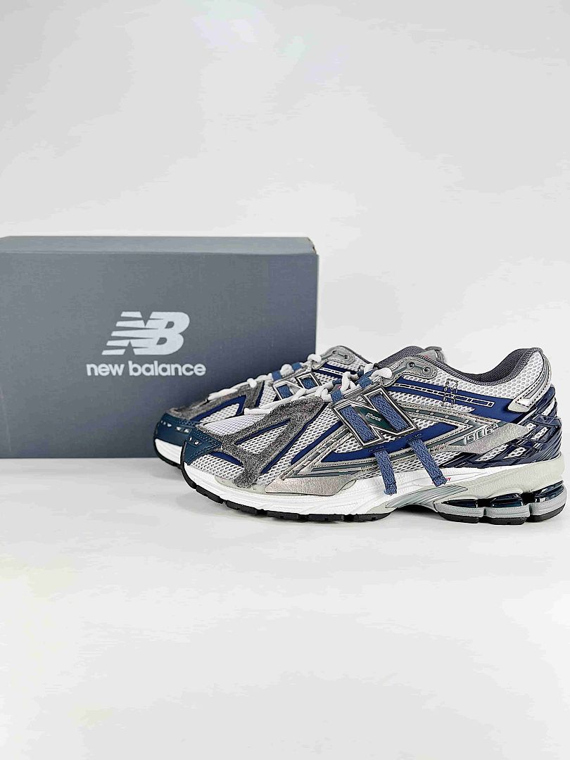 New Balance 1906A Navy Blue Silver White Womens Mens Deconstructed Retro Mesh Sneakers