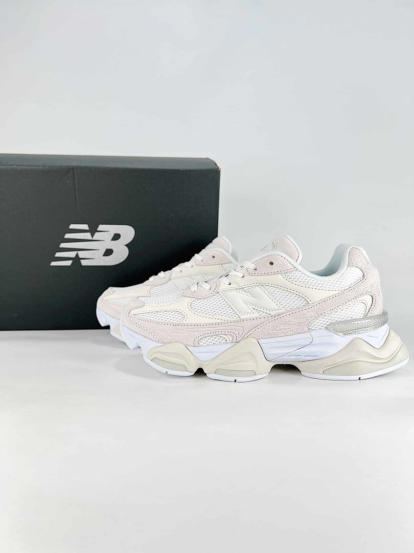 New Balance 9060 U90604RL Cream White Mesh Chunky Retro Sneakers for Women and Men