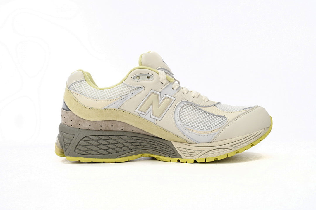 New Balance 2002R M2002RA1 Cream Light Yellow Womens Mens Retro Mesh Sneakers