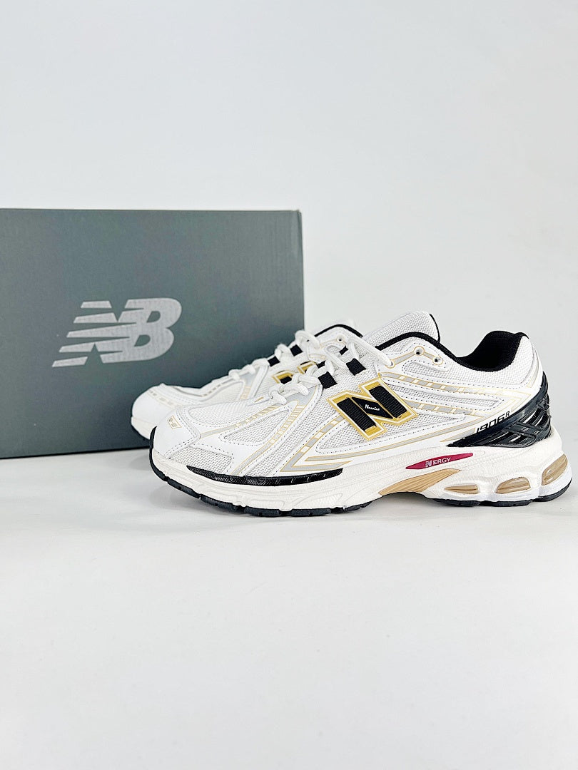 New Balance 1906R White Black Gold Womens Mens Retro Mesh Sneakers