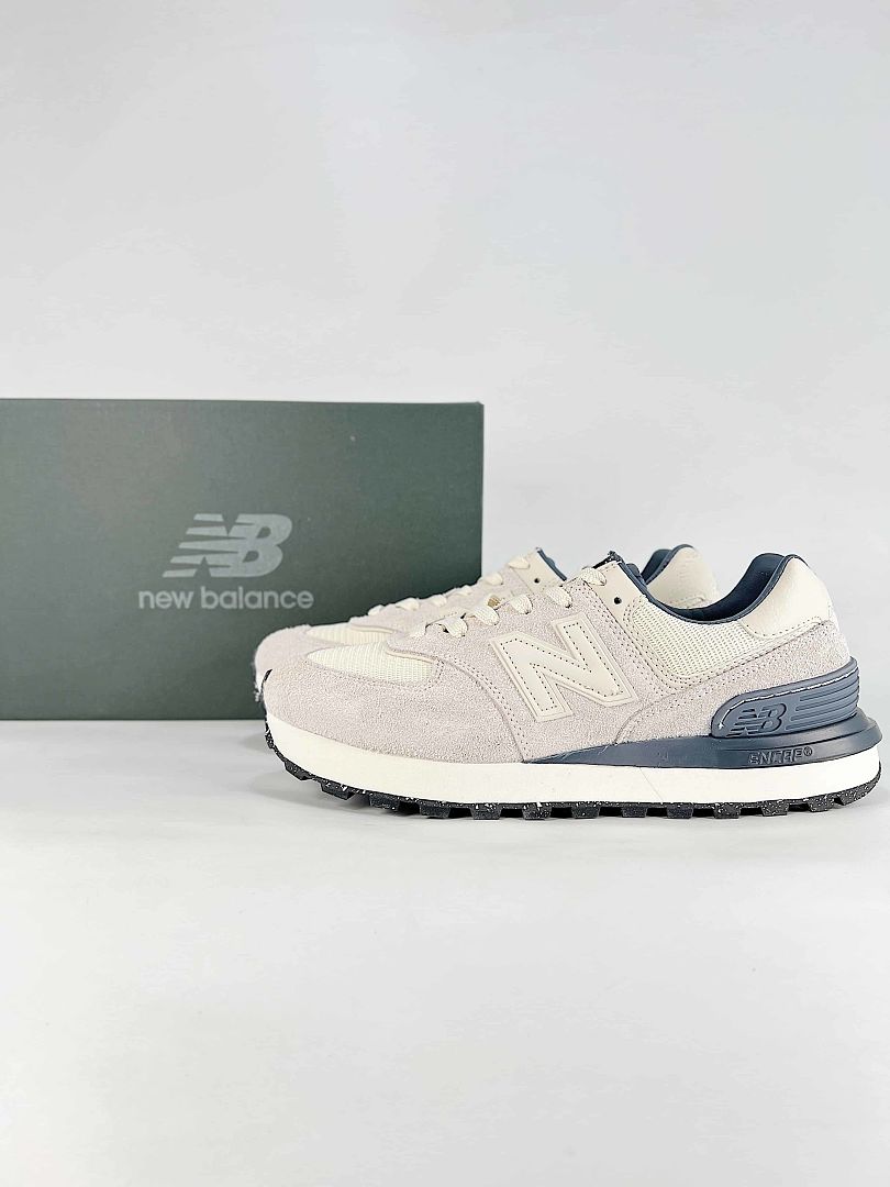 New Balance 574 U574LGWG Womens Mens Light Grey Cream Retro Casual Sneakers