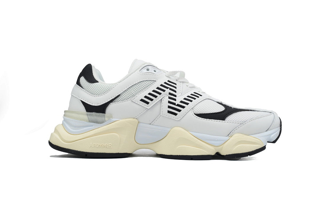 New Balance 9060 White Black U9060AAB Women's Men's Retro Chunky Sneakers