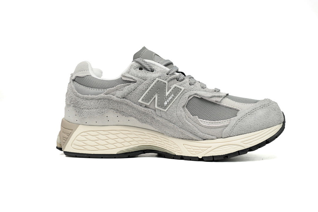 New Balance 2002R M2002RDM Light Grey Womens Mens Retro Distressed Mesh Sneakers