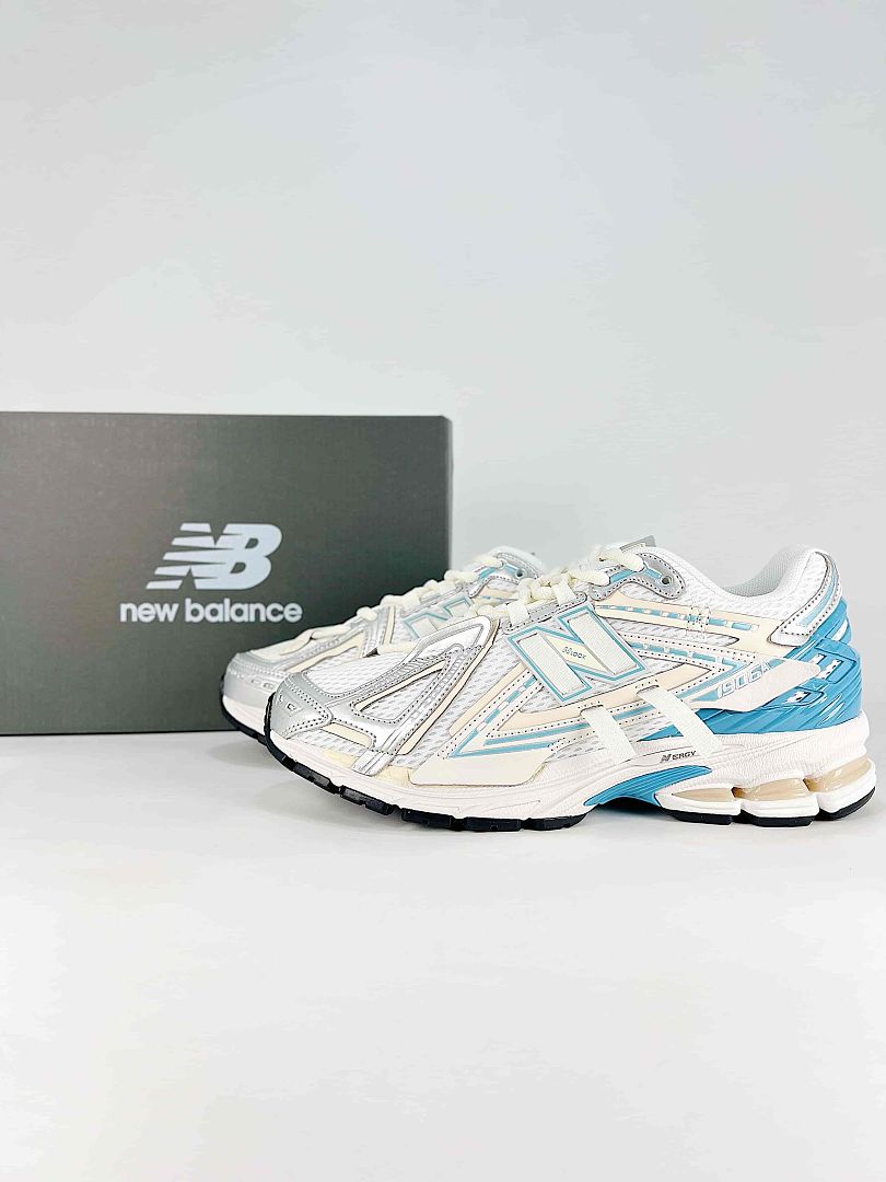 New Balance 1906 White Silver Teal Womens Mens Deconstructed Retro Mesh Sneakers