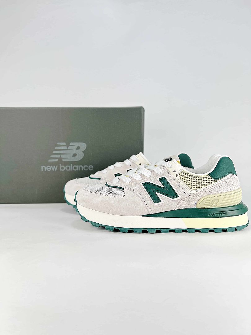 New Balance 574 U574LGQW Womens Mens Grey Green Retro Casual Sneakers
