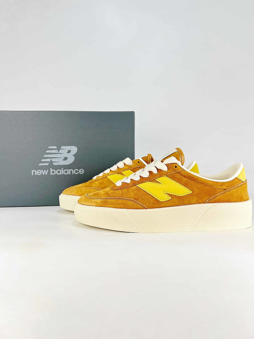 New Balance 750 U7504HH Brown Yellow Platform Retro Casual Sneakers for Women and Men