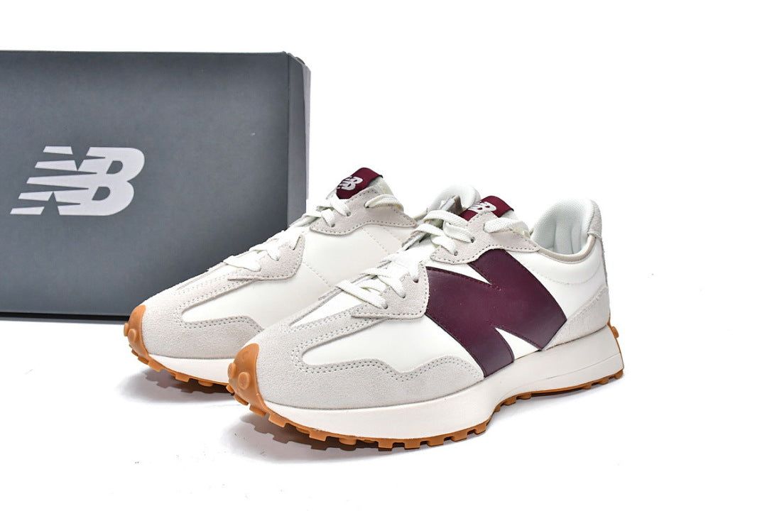 New Balance 327 'White Dark Red' WS327KA Retro Suede Running Shoes – Men's & Women's Unisex Sneakers